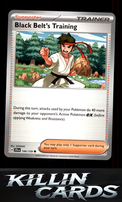 Black Belt's Training - 144/159 144/159 Pokemon Common SV09: Journey Together Ca
