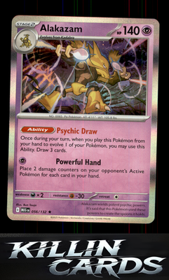 Alakazam 056/132 Pokemon Rare ME01: Mega Evolution Card NM