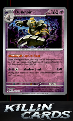 Reverse Holofoil Dusknoir 037/131 Pokemon Rare SV: Prismatic Evolutions Card NM
