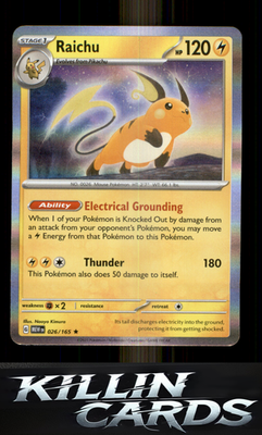 Raichu 026/165 Pokemon Rare SV: Scarlet & Violet 151 Card NM