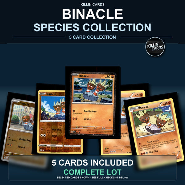 Pokemon TCG Binacle Species Collection 5 Different Cards