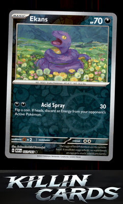 Reverse Holofoil Ekans 023/165 Pokemon Common SV: Scarlet & Violet 151 Card NM