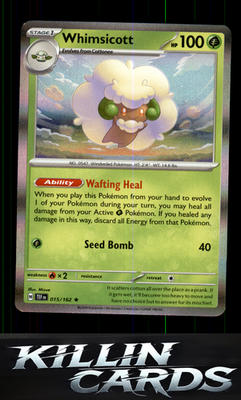 Whimsicott 015/162 Pokemon Rare SV05: Temporal Forces Card NM