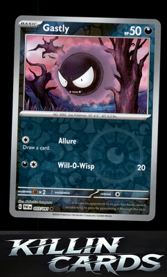 Reverse Holofoil Gastly 055/091 Pokemon Common SV: Paldean Fates Card NM