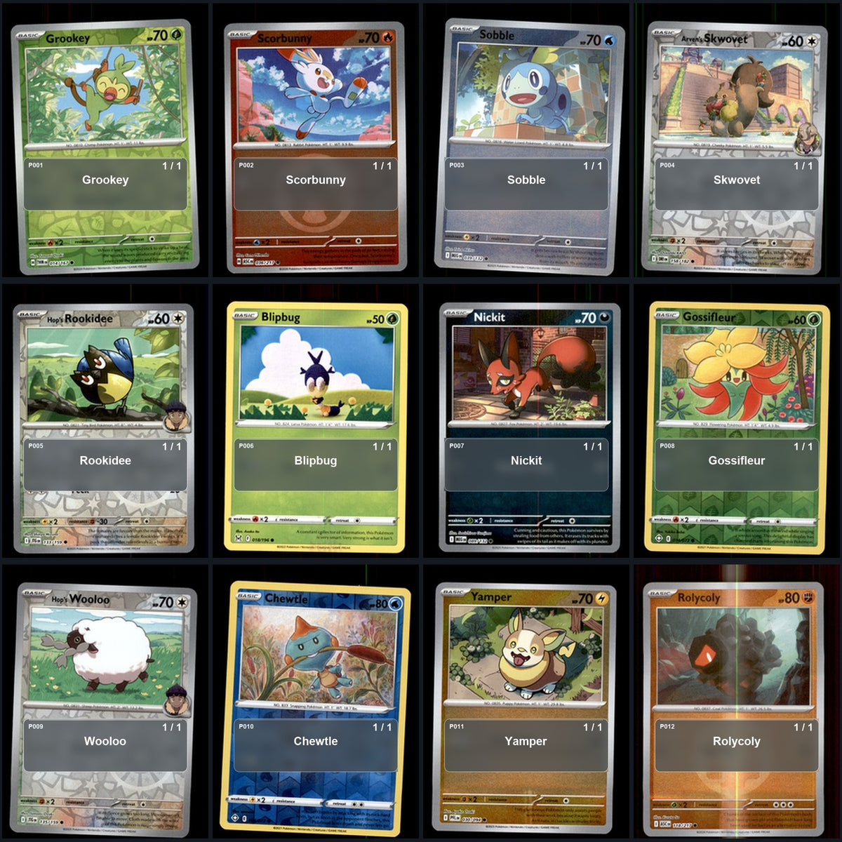 Pokemon TCG Generation 8 Galar Pokemon Pokedex Set 86 Cards Collection