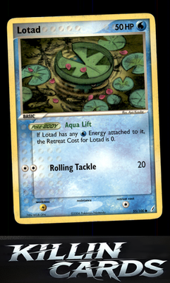 Lotad 55/100 Pokemon Common Crystal Guardians Card LP