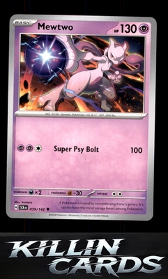 Mewtwo 059/142 Pokemon Uncommon SV07: Stellar Crown Card NM