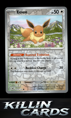 Reverse Holofoil Eevee 074/131 Pokemon Common SV: Prismatic Evolutions Card NM