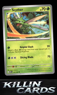 Scyther 123/165 Pokemon Uncommon SV: Scarlet & Violet 151 Card NM