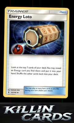Energy Loto 122/145 Pokemon Uncommon SM - Guardians Rising Card NM
