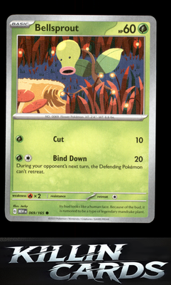 Bellsprout 069/165 Pokemon Common SV: Scarlet & Violet 151 Card NM