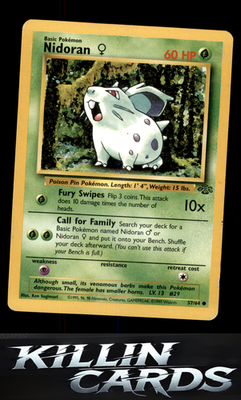 Nidoran F 57/64 Pokemon Common Jungle Card NM