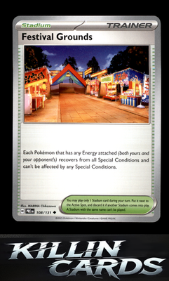 Festival Grounds 108/131 Pokemon Uncommon SV: Prismatic Evolutions Card NM