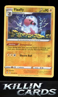 Reverse Holofoil Flaaffy 055/203 Pokemon Uncommon SWSH07: Evolving Skies Card NM