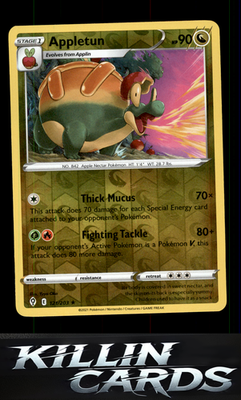 Reverse Holofoil Appletun 121/203 Pokemon Rare SWSH07: Evolving Skies Card NM