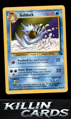 Golduck 35/62 Pokemon Uncommon Fossil Card LP