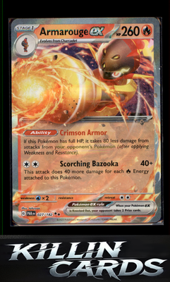 Armarouge ex 027/182 Pokemon Double Rare SV04: Paradox Rift Card NM