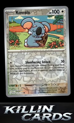 Reverse Holofoil Komala 129/159 Pokemon Common SV09: Journey Together Card NM