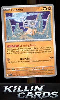 Cubone 104/165 Pokemon Common SV: Scarlet & Violet 151 Card NM