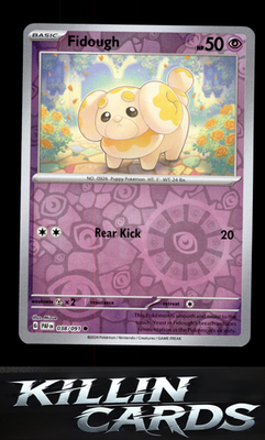 Reverse Holofoil Fidough 038/091 Pokemon Common SV: Paldean Fates Card NM