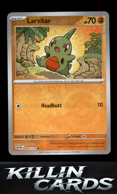 Reverse Holofoil Larvitar 047/131 Pokemon Common SV: Prismatic Evolutions Card N