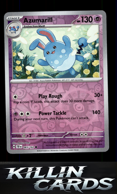 Reverse Holofoil Azumarill 065/162 Pokemon Common SV05: Temporal Forces Card LP