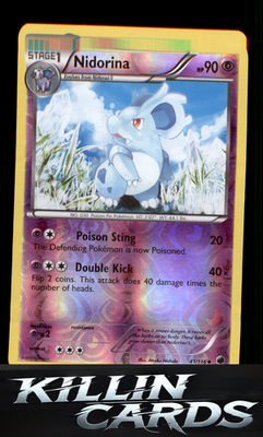 Reverse Holofoil Nidorina 41/116 Pokemon Uncommon Plasma Freeze Card NM