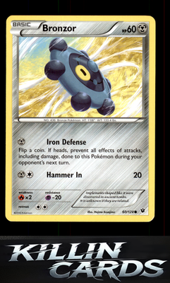 Bronzor 60/124 Pokemon Common XY - Fates Collide Card NM