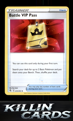 Battle VIP Pass 225/264 Pokemon Uncommon SWSH08: Fusion Strike Card NM