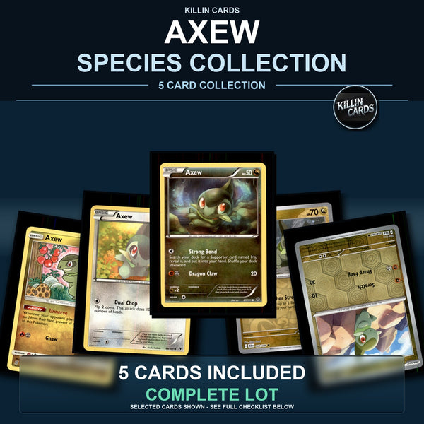 Pokemon TCG Axew Species Collection 5 Different Cards