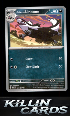 Galarian Linoone 131/217 Pokemon Common ME: Ascended Heroes Card NM