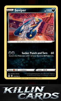 Seviper 116/196 Pokemon Uncommon SWSH11: Lost Origin Card NM
