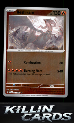 Reverse Holofoil Reshiram 017/094 Pokemon Rare ME02: Phantasmal Flames Card NM