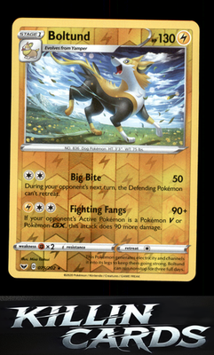 Reverse Holofoil Boltund (075) 075/202 Pokemon Holo Rare SWSH01: Sword & Shield