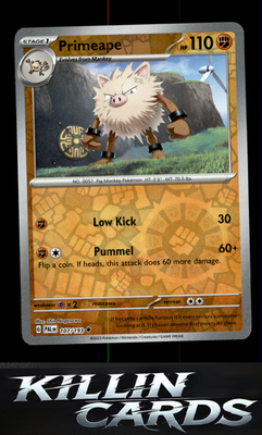 Reverse Holofoil Primeape 107/193 Pokemon Uncommon SV02: Paldea Evolved Card NM