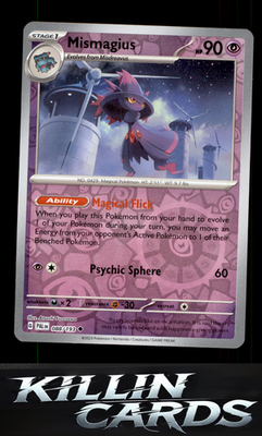 Reverse Holofoil Mismagius - 088/193 088/193 Pokemon Uncommon SV02: Paldea Evolv