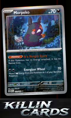 Reverse Holofoil Morpeko - 121/182 121/182 Pokemon Rare SV04: Paradox Rift Card