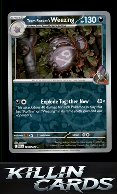 Reverse Holofoil Team Rocket's Weezing - 126/182 126/182 Pokemon Uncommon SV10: