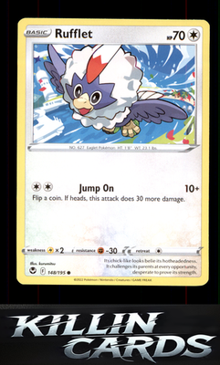 Rufflet 148/195 Pokemon Common SWSH12: Silver Tempest Card NM
