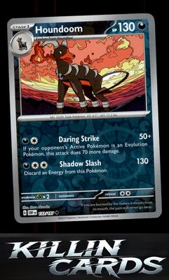 Reverse Holofoil Houndoom 133/197 Pokemon Uncommon SV03: Obsidian Flames Card NM
