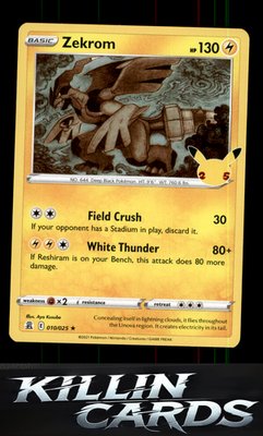 Zekrom 010/025 Pokemon Holo Rare Celebrations Card NM