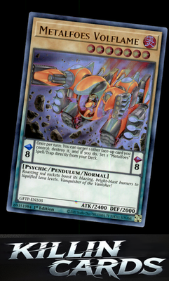 1st Edition Metalfoes Volflame GFTP-EN103 YuGiOh Ultra Rare Ghosts From the Past