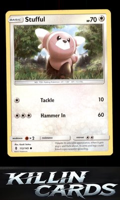 Stufful 112/145 Pokemon Common SM - Guardians Rising Card NM