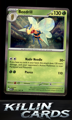 Beedrill 015/165 Pokemon Rare SV: Scarlet & Violet 151 Card NM