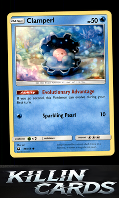 Clamperl 41/168 Pokemon Common SM - Celestial Storm Card NM
