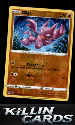 Reverse Holofoil Gligar 140/264 Pokemon Common SWSH08: Fusion Strike Card NM