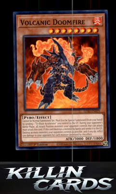 1st Edition Volcanic Doomfire LD10-EN029 YuGiOh Common Legendary Duelists: Soulb