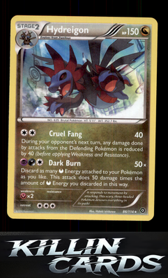 Hydreigon 86/114 Pokemon Holo Rare XY - Steam Siege Card NM