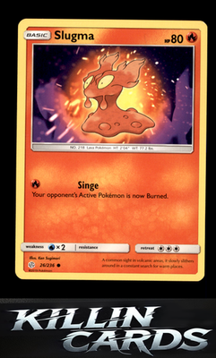 Slugma 26/236 Pokemon Common SM - Cosmic Eclipse Card LP