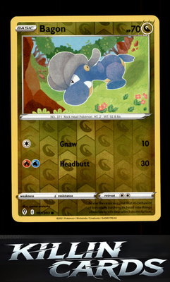 Reverse Holofoil Bagon 107/203 Pokemon Common SWSH07: Evolving Skies Card NM